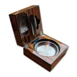 Havana House Zebra Wood Folding Ashtray