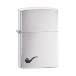 Zippo Brushed Chrome Finish Pipe Soft Flame Lighter