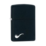 Zippo Matte Black Soft Flame Pipe Lighter